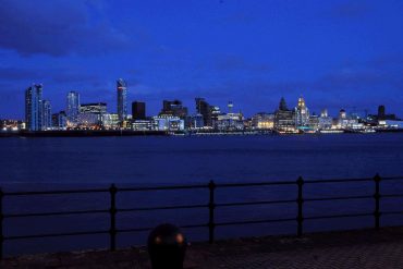 Liverpool's famous waterfront at night