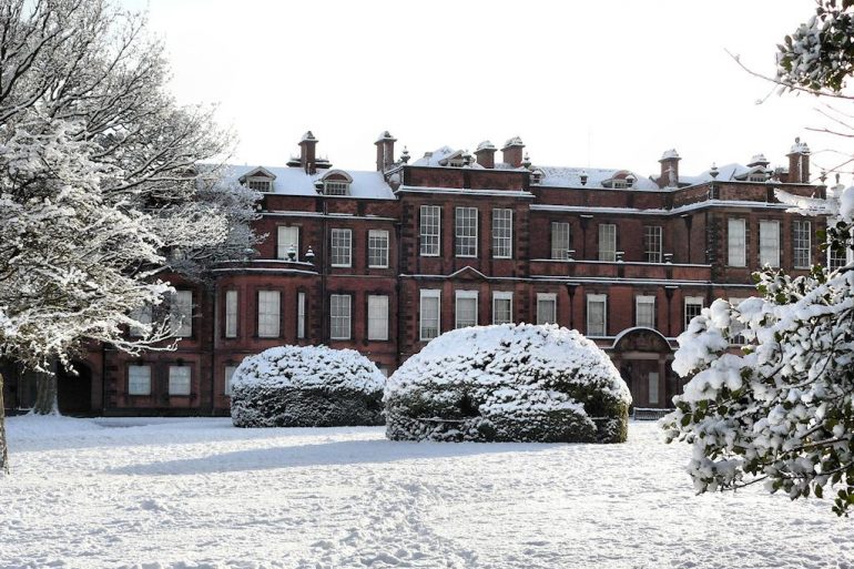 Croxteth Hall in the snow