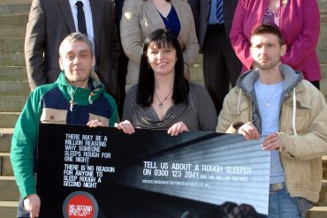 Councillor O'Byrne at launch of No Second Night Out