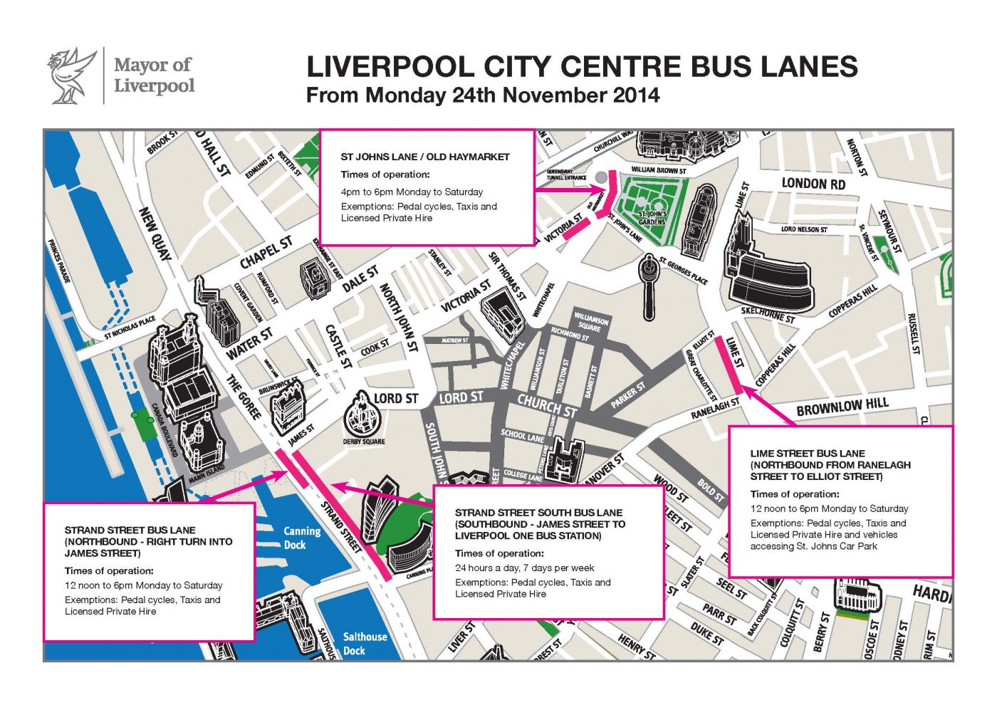 Four bus lanes back in operation from 24 November Liverpool Express