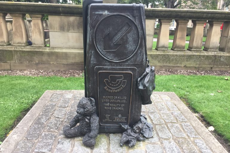 The Roadpeace memorial in St John's Gardens