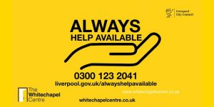 Help is always available 0300 123 2041 - rough sleeper helpline