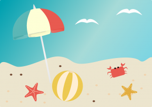 Beach holiday graphic