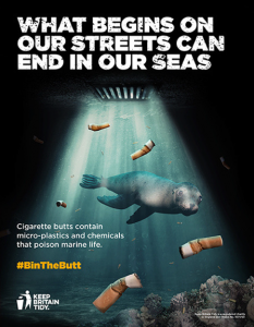Bin the Butt campaign poster