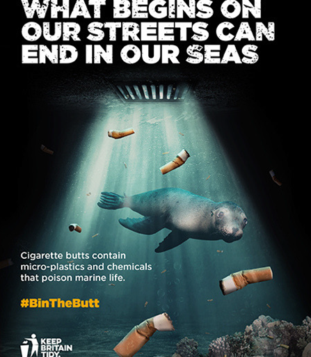 Bin the Butt campaign poster