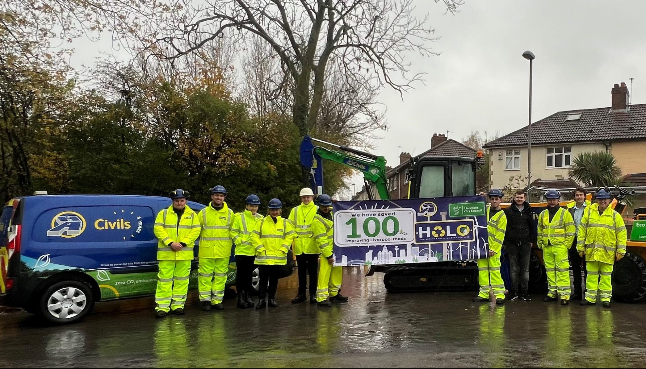Huyton Civils marks carbon reduction milestone