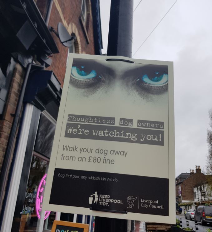 We are watching you dog fouling signs