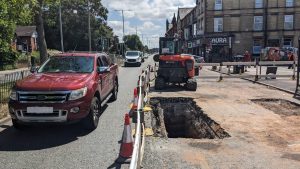 Repairs to a gas pipe on Aigburth Road