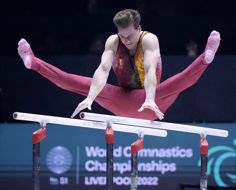 Belgium’s Luka van den Keybus competes at the World Gymnastics Championships 2022 © Simone Ferraro