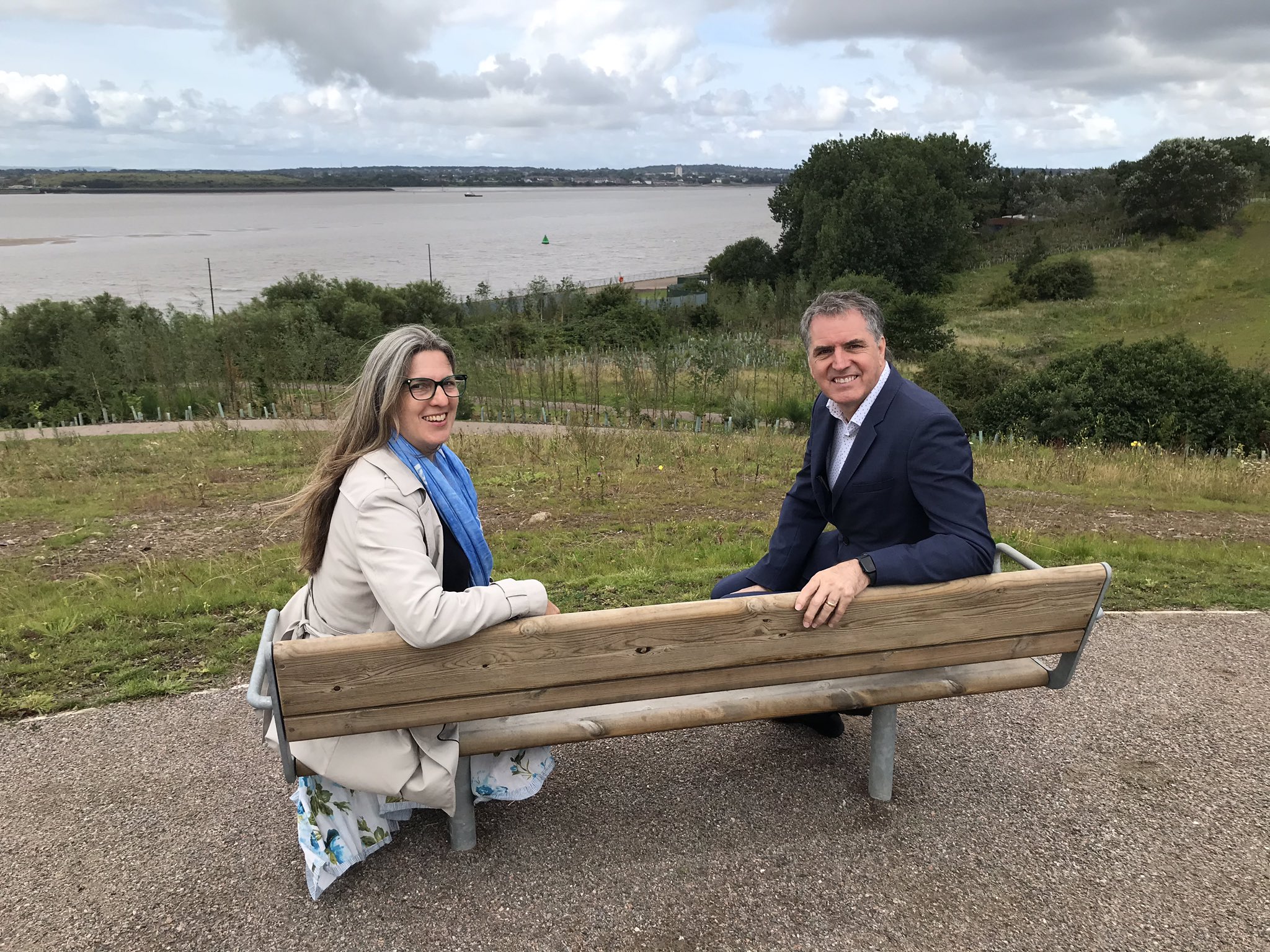 Cllr Laura Robertson-Collins, Liverpool City Council’s Cabinet Member for Neighbourhoods and Mayor of Liverpool City Region, Steve Rotheram, officially opened Southern Grasslands, next to the Festival Gardens Park, today.