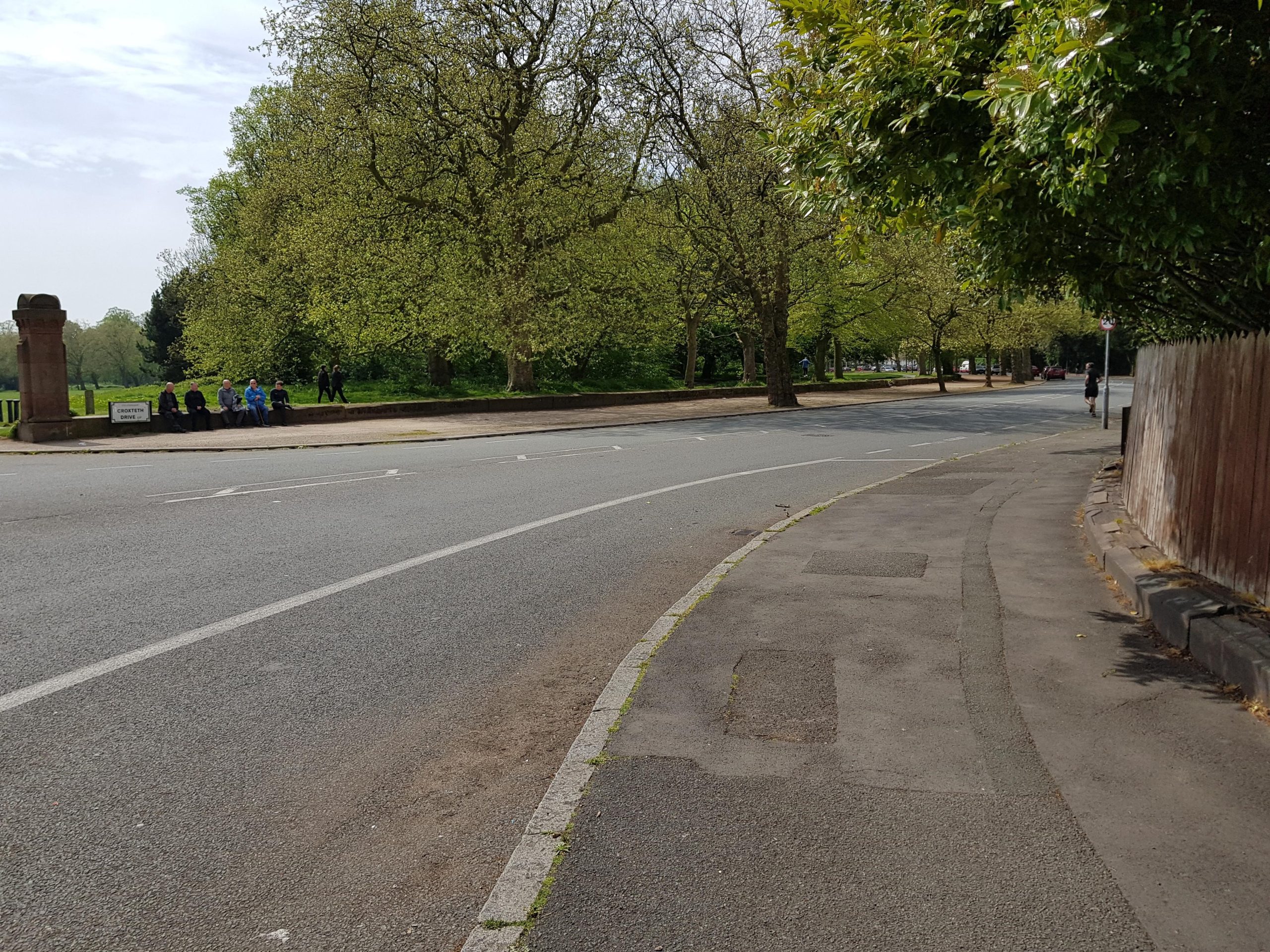 Croxteth Drive at entrance to Sefton Park