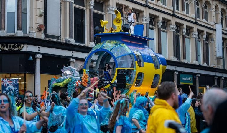Yellow Submarine parade as part of EuroFestival