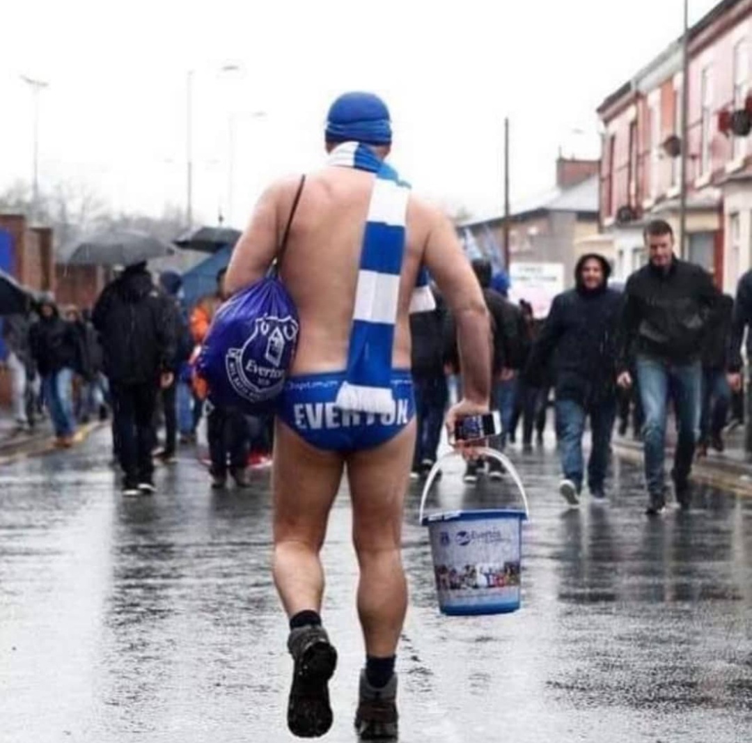 Speedo Mick on a fundraising walk