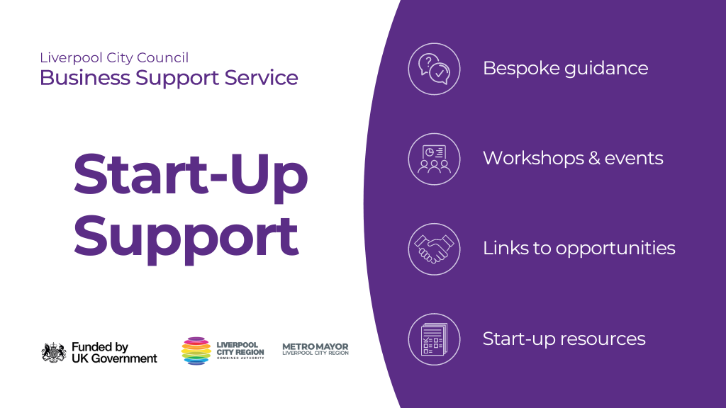 Graphic reads: Start up business support