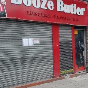 A closed shop front.