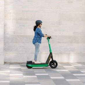 A person on an escooter