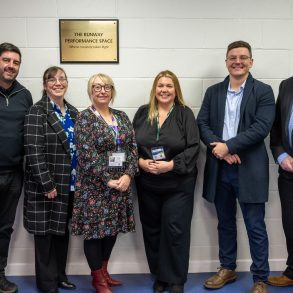 Left to right: Andrew Wrigg (Head of School at Bank View School), Jenny Moore (Project Manager at Liverpool City Council), Jenny Glennard (Corporate Director of Children and Young People’s Services at Liverpool City Council), Cllr Joanne Kennedy (Cabinet Member for Employment, Educational Attainment and Skills at Liverpool City Council), Scott Telford (Associate Director at AtkinsRéalis who provided professional services), Paul Coyle (Regional Managing Director at Robertson Construction North West)