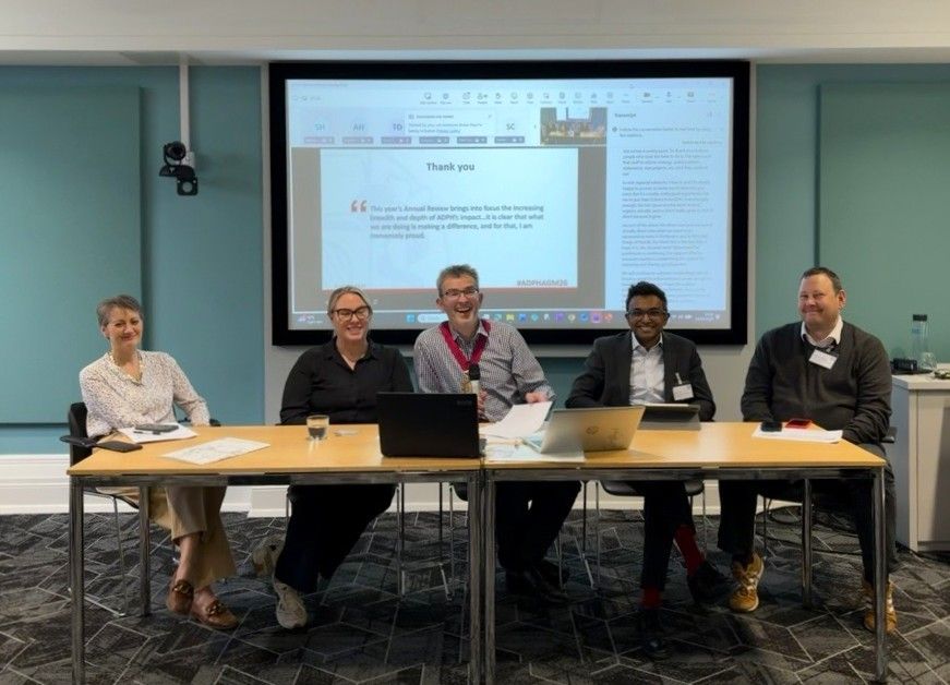 Matt Ashton, Director of Public Health, sat at a table with other Directors of Public Health.